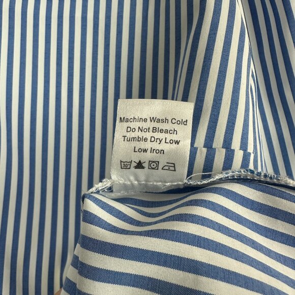 Tuckernuck Easton A-Line Swing Top Blue White Stripe Small - Picture 8 of 9